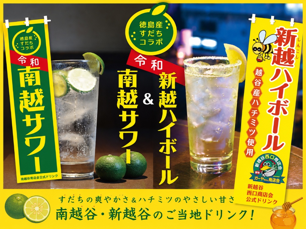 新越谷西口商店会 × 南越谷商店会